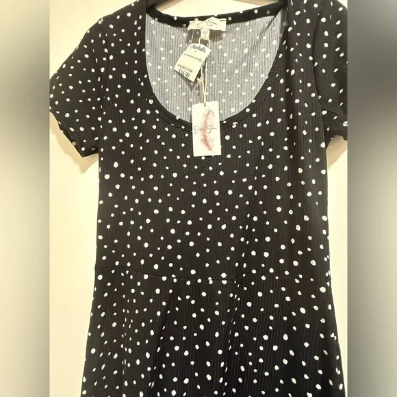 Jessica Simpson Black Polka Dot Dress - Picture 3 of 8